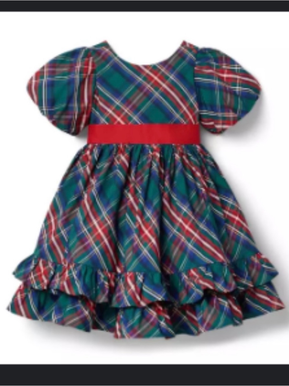 Janie and Jack Bow-tied Tartan Dress 3T NWT